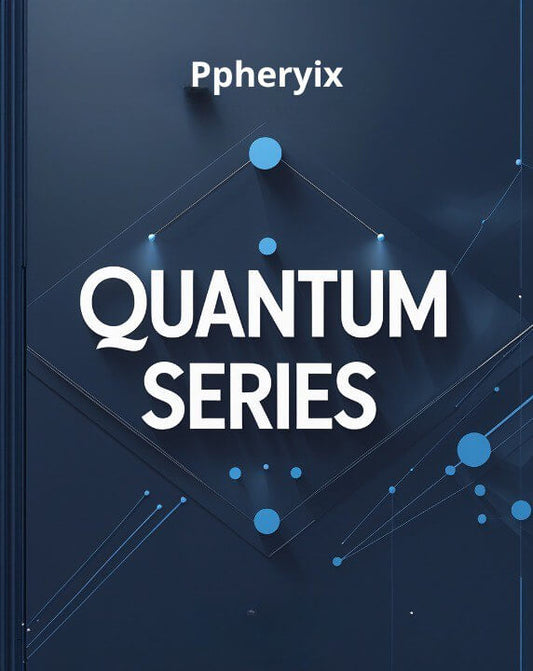 Ppheryix Quantum Series course on a dark blue background with geometric designs.