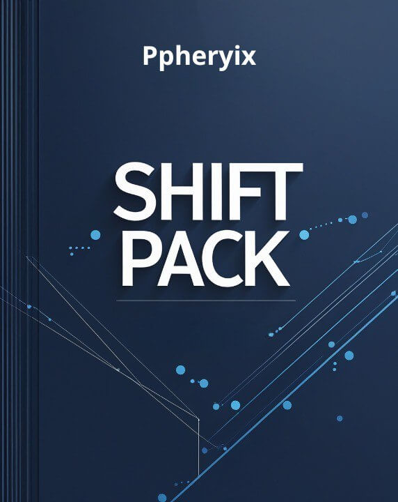 Digital course photo 'Ppheryix Shift Pack' text on a dark blue backgroud