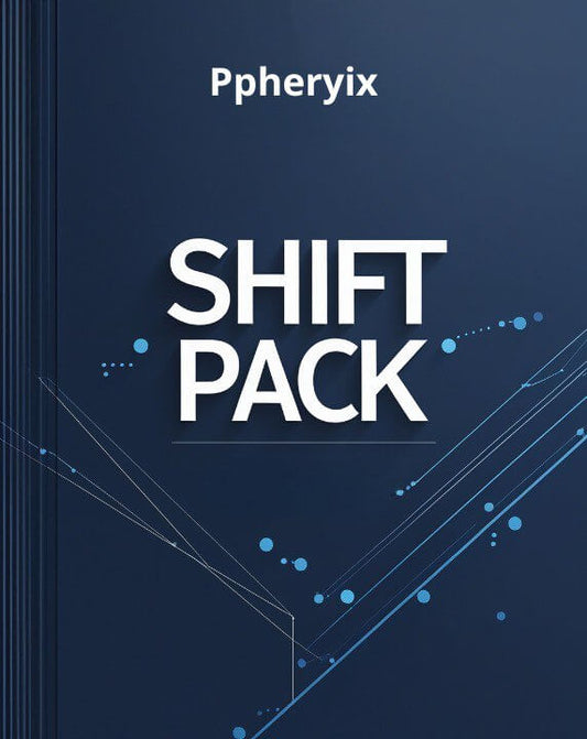 Digital course photo 'Ppheryix Shift Pack' text on a dark blue backgroud
